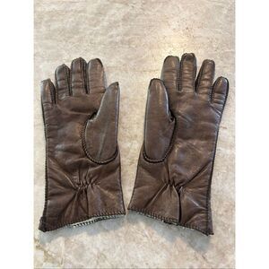 Brown Deerskin Fleece Lined Woman’s Gloves